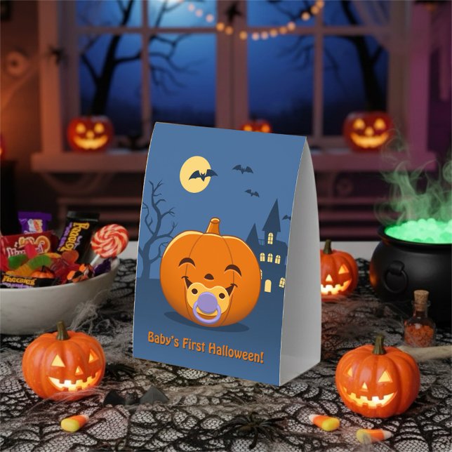 Plaque De Table Ma première citrouille de suceur d'Halloween (Créateur téléchargé)