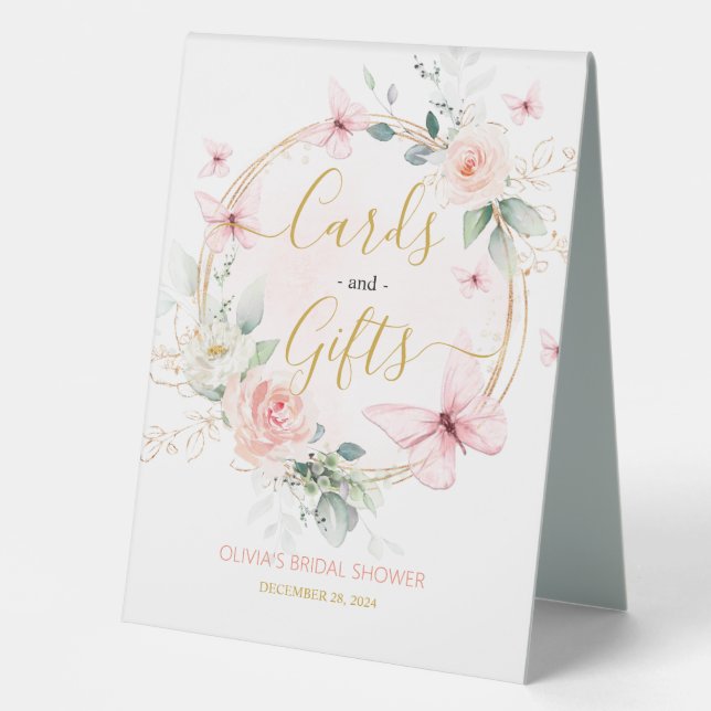 Plaque De Table Magnifique Papillon Cartes et Cadeaux Panneau de l (Recto)