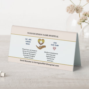 Plaque De Table Maintenant embaucher de l'aide Employé Recherché P