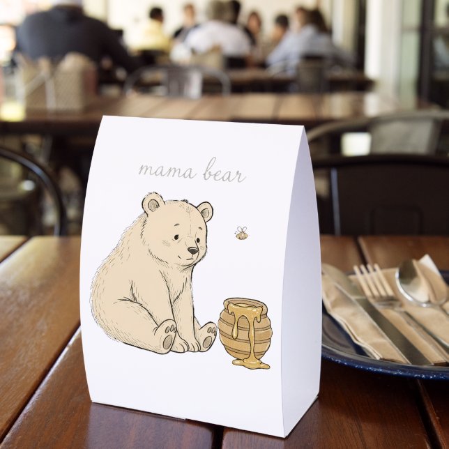 Plaque De Table Maman Ourse Illustration Bois Charmant – Maternité (Insitu (restaurant))