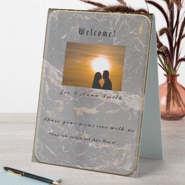 Plaque De Table Marbre élégant personnalisé (En SItu (Tableau))