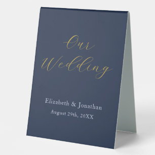 Plaque De Table Mariage bleu opulent