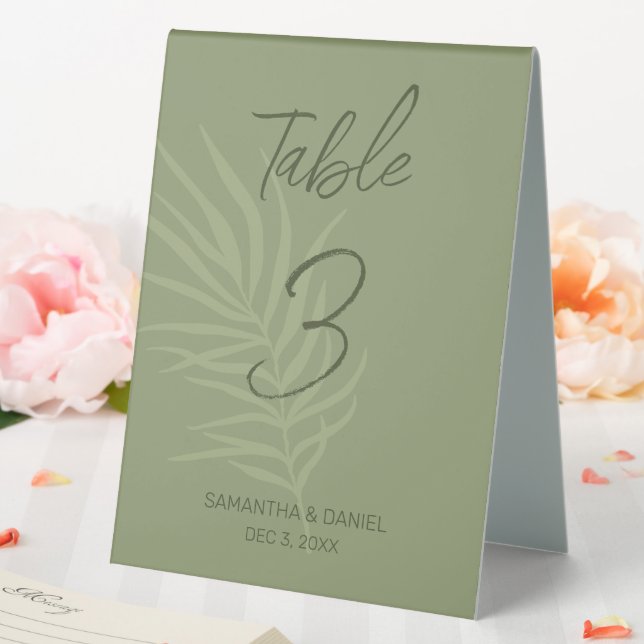 Plaque De Table Mariage Bohème Vert Sauge (In SItu (Mariage))