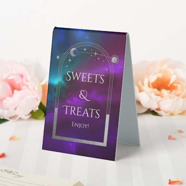 Plaque De Table Mariage Bonbons et Friandises Célestes Violets (In SItu (Mariage))