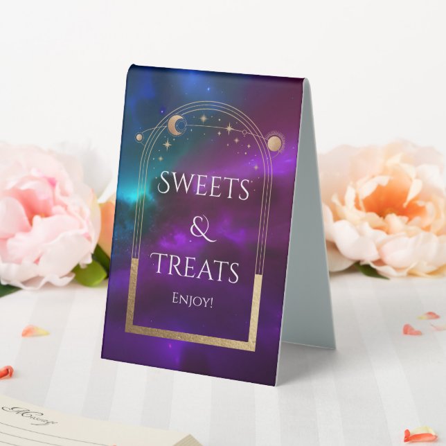 Plaque De Table Mariage Bonbons et Friandises Célestes Violets (In SItu (Mariage))