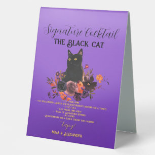 Plaque De Table Mariage de automne Black Cat Signature Cocktail
