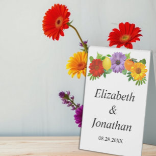 Plaque De Table Mariage de jardin floral de agrumes