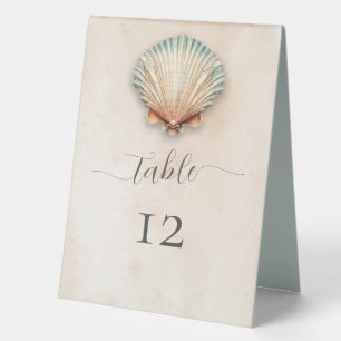 Plaque De Table Mariage de sable de coquillage moderne
