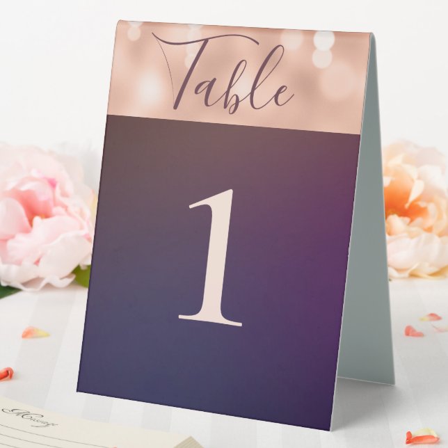 Plaque De Table Mariage d'or Rose moderne Sparkling (In SItu (Mariage))