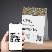 Mariage élégant QR Code Photo Photos Livre d'or