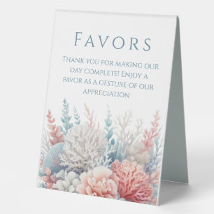 Plaque De Table Mariage Favor Signal-Pastel Coral Reef