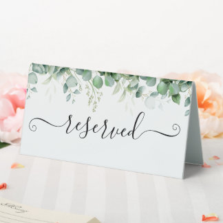 Plaque De Table Mariage Feuille de l'Eucalyptus