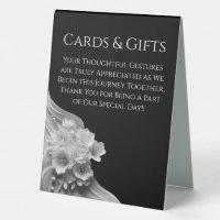 Mariage Floral Moderne Noir et Blanc