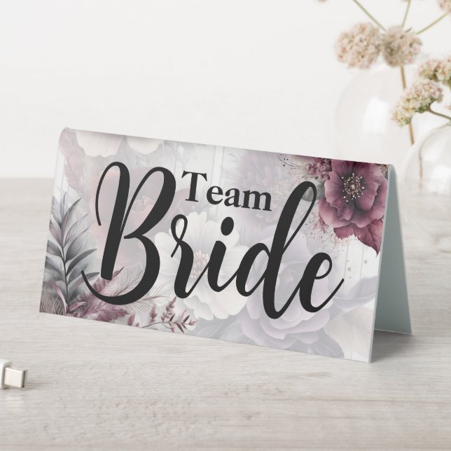 Plaque De Table Mariage floral Team Bride (En SItu (Tableau))