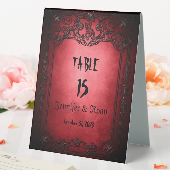 Plaque De Table Mariage gothique élégant  (In SItu (Mariage))