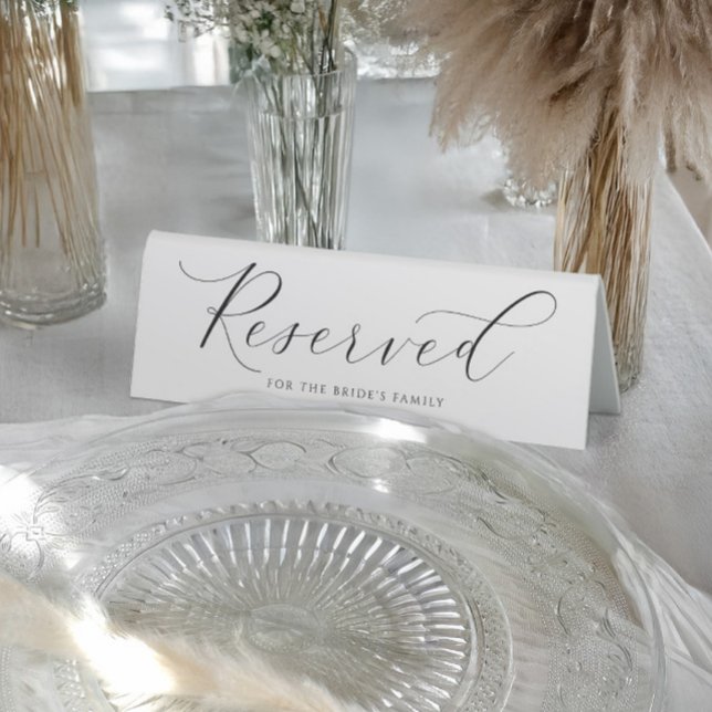 Plaque De Table Mariage Luxueux Élégant Réservé (Elegant reserved signs for weddings - self standing sign for tables.)