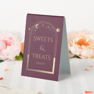 Plaque De Table Mariage Plum Gold Celestial Sweets & Treats