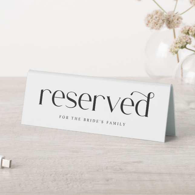 Plaque De Table Mariage Réservé Simple et Élégant Moderne (En SItu (Tableau))
