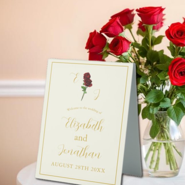 Plaque De Table Mariage Rose d'or ivoire (Créateur téléchargé)