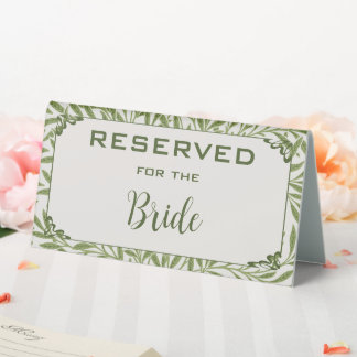 Plaque De Table Mariage Vintage, Motif de feuilles de saule victor