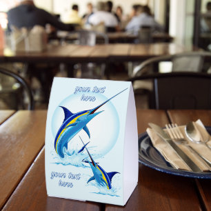 Plaque De Table Marlin Bleu Jaillissant de l'Océan