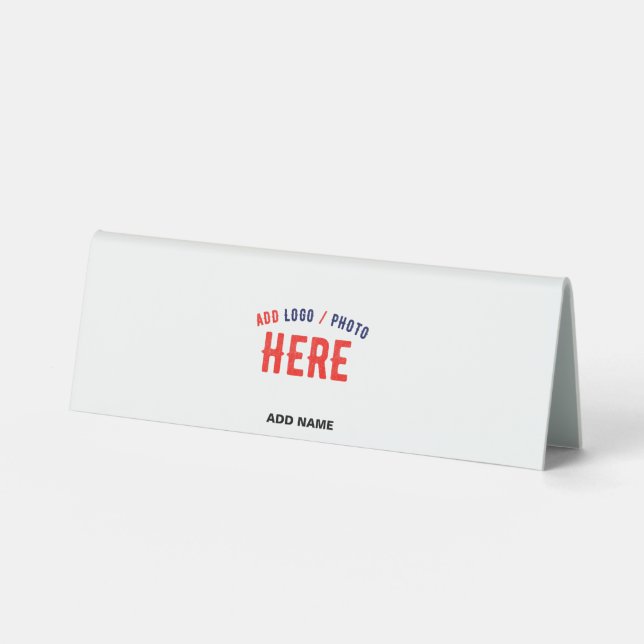 PLAQUE DE TABLE MARQUE BLANCHE MODERNE ET PERSONNALISABLE VÉRIFIÉE (Recto)