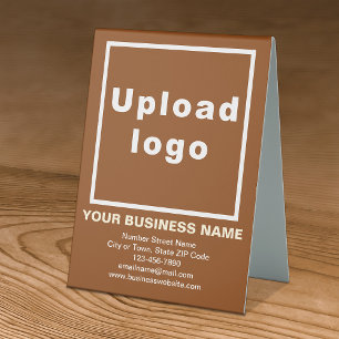 Plaque De Table Marque commerciale sur panneau de table Brown