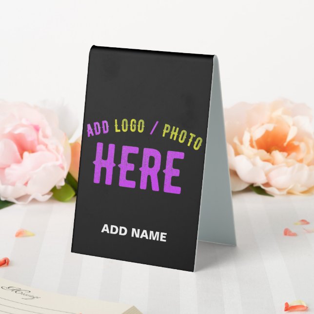 PLAQUE DE TABLE MARQUE VERIFIEE NOIRE PERSONNALISABLE MODERNE ET C (In SItu (Mariage))
