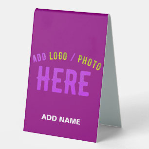 PLAQUE DE TABLE MARQUE VERIFIEE VIOLETTE PERSONNALISABLE MODERNE E