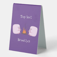 Marshmallows mignons roses par dessin animé sur le