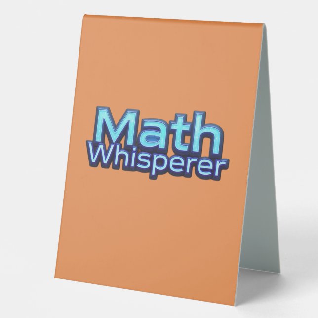 Plaque De Table Math Whispere (Recto)