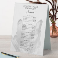 Menu Crystals Spa Salon Services