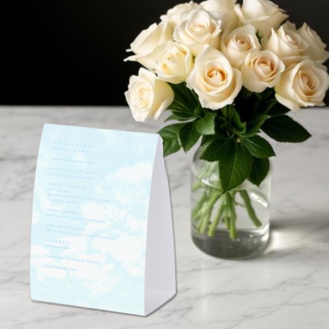Plaque De Table Menu de mariage fait au ciel (Créateur téléchargé)