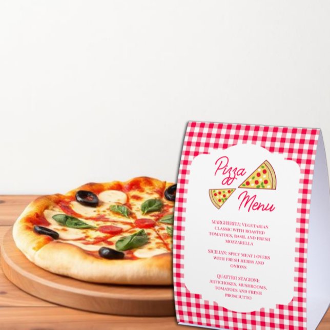 Plaque De Table Menu de pizza pour la fête de mariage That's Amore (Créateur téléchargé)