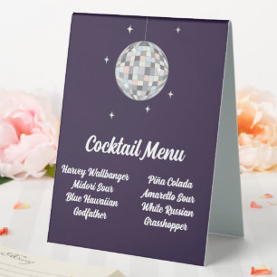 Plaque De Table Menu Disco Ball