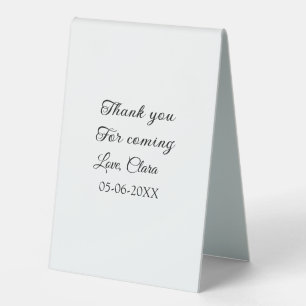 Plaque De Table merci d'être venu nom du texte message