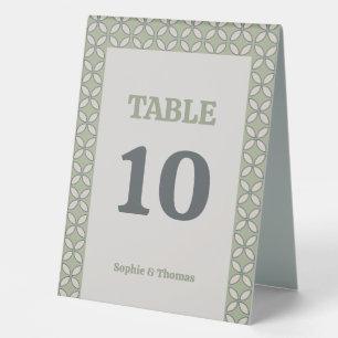 Plaque De Table Mid Century Mod Retro Mariage Olive Green