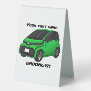 Plaque De Table Mignonne micro-voiture verte