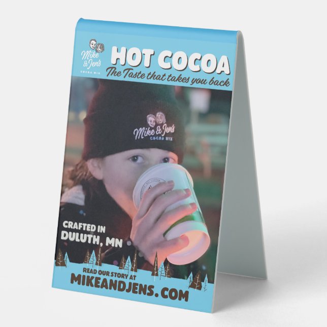 Plaque De Table Mike et Jen's Cocoa Table Tente 2 (Recto)