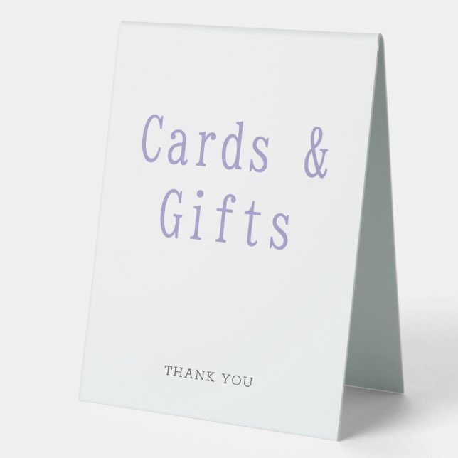 Plaque De Table Mini-moderne Cartes et Cadeaux Accueil Mariage (Recto)