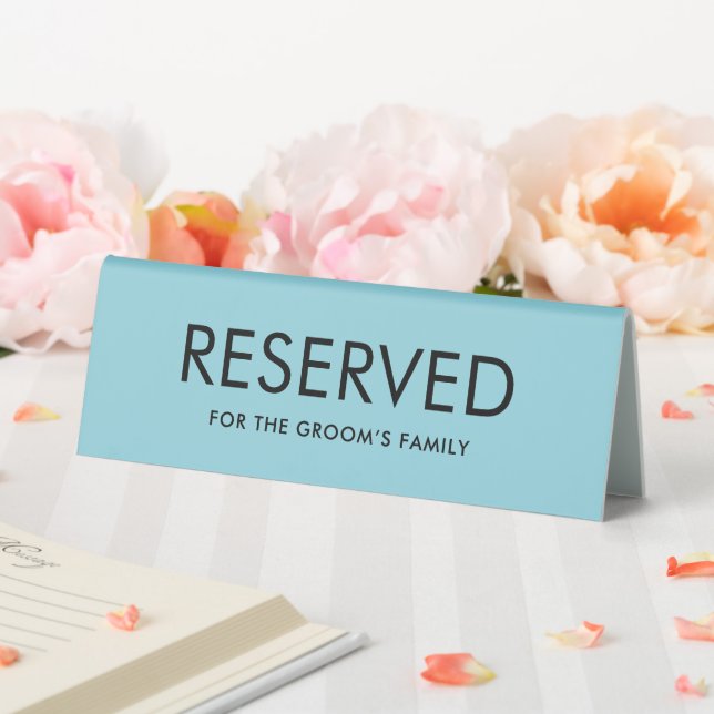 Plaque De Table Minimalist Elegant Reserved Table Tent Sign  (In SItu (Mariage))