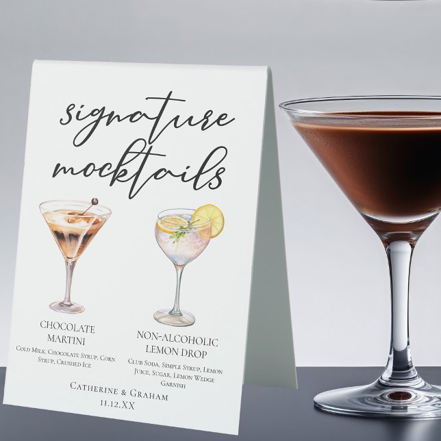 Plaque De Table Mocktails de dessert Martini au Chocolat Goutte de (Créateur téléchargé)