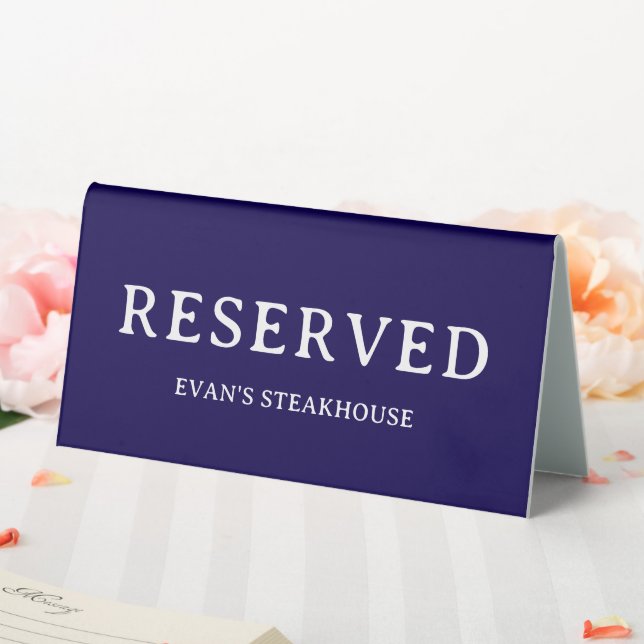 Plaque De Table Modern Elegant Typography Simple Clean Reserved (In SItu (Mariage))
