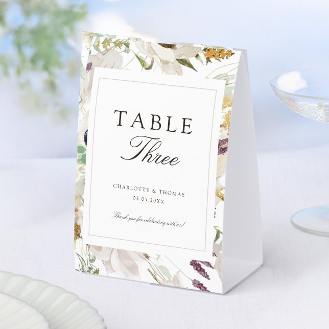 Plaque De Table  Modern Spring Wedding Table Number (Créateur téléchargé)