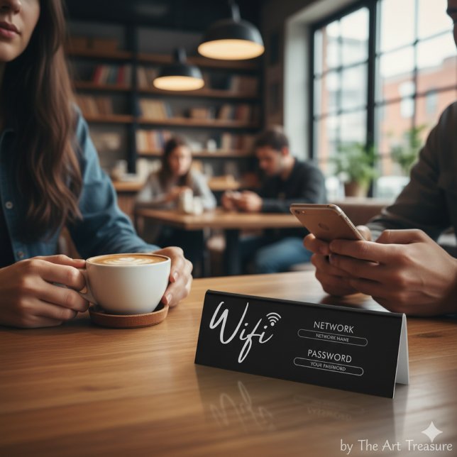 Plaque De Table Modern Wifi Password Network  (Créateur téléchargé)