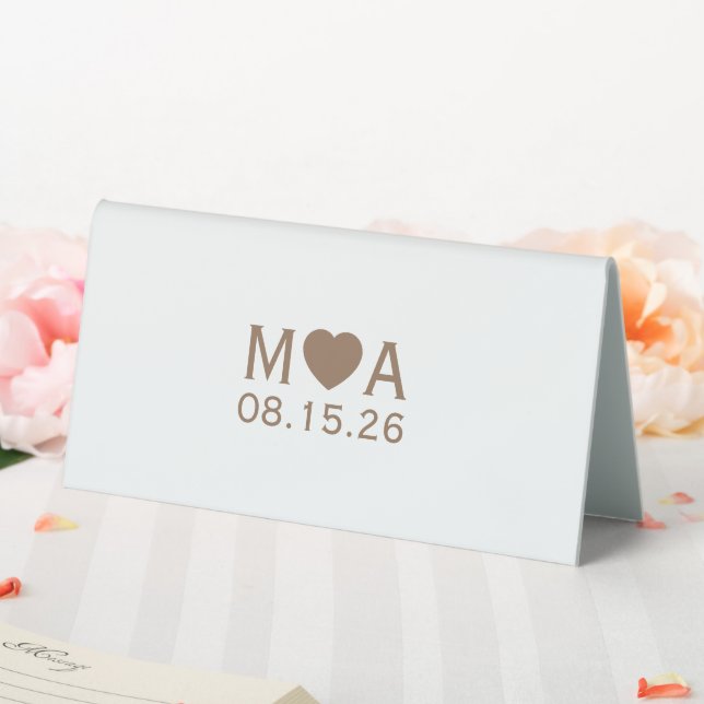 Plaque De Table Monogramme de couple mariage (In SItu (Mariage))