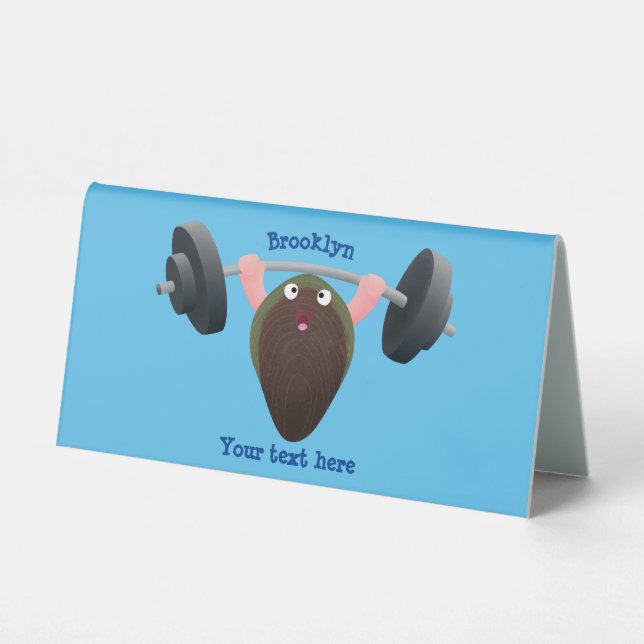 Plaque De Table Moule amusante travaillant sur l'illustration de d (Recto)