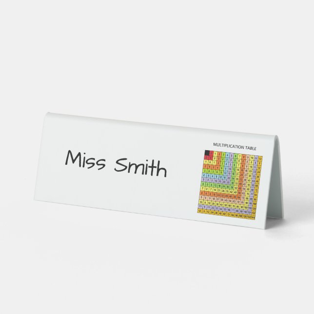 Plaque De Table "Multiplication" personnalisée (Recto)