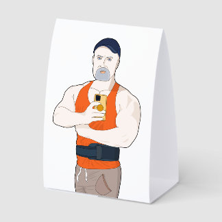 Plaque De Table Muscle Daddy Taking a Selfie at the Gym