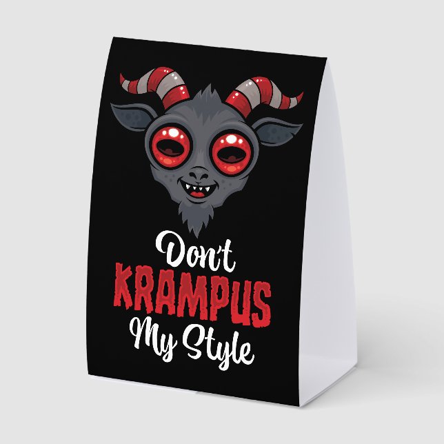 Plaque De Table Ne Krampuse Pas Mon Style (Recto)